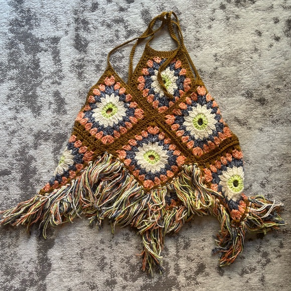 Free People | Summer Of Love Cotton Crochet Halter Top - Picture 4 of 5